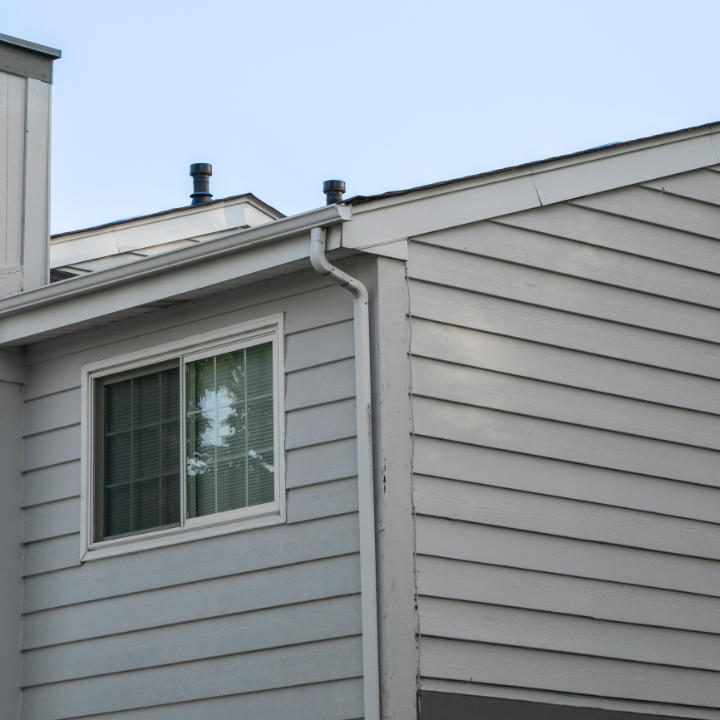 SIDE VIEW OF A HOUSE, SIDING WORK
